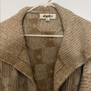 Haptics Women's Cozy Tan Cardigan
